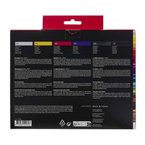 Royal Talens AMSTERDAM Standard Series Acrylverf 6 Set Classroom